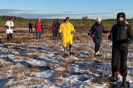 Räätsamatk Meenikunnol Matkajad talvise raba peal